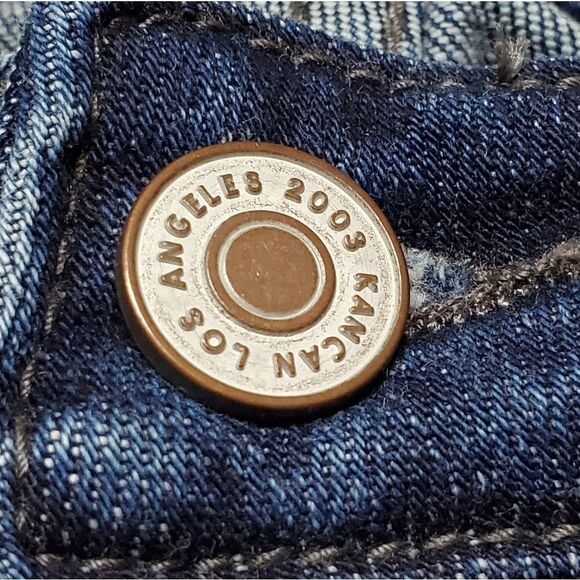 KANCAN Dark Wash Distressed Mid Rise Skinny Stretch Jeans 26 - Picture 8 of 11